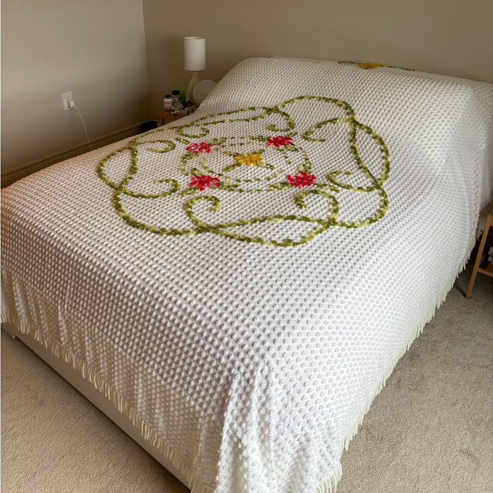 Vintage chenille bed spread